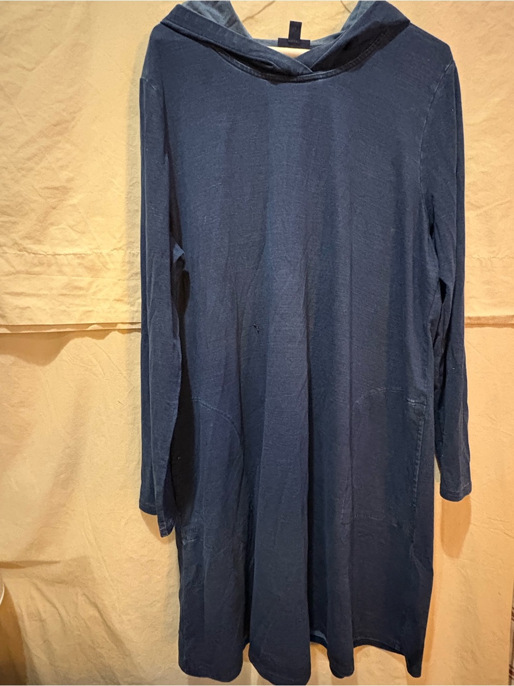 J. Jill Indigo Navy Knit Hooded Dress Tunic Size L